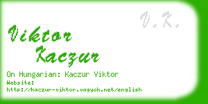 viktor kaczur business card